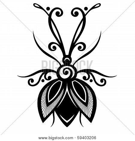 Vector Beautiful Beetle, Exotic Insect