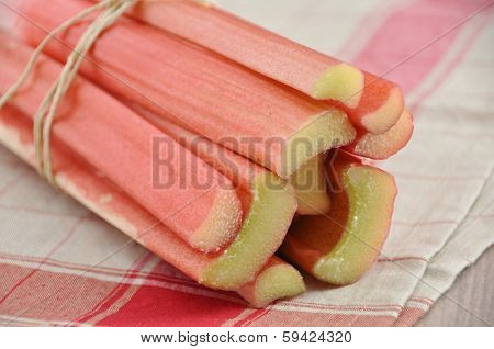 Fresh rhubarb
