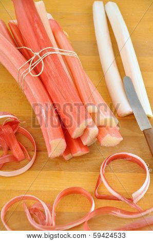 Fresh rhubarb
