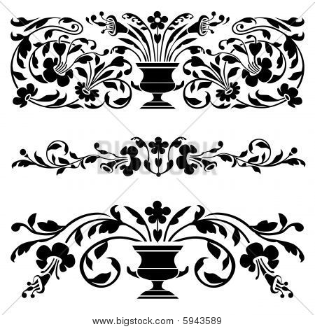 ベクトルの古い飾りのセット