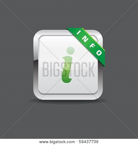 Info Rounded Square Vector Button Icon