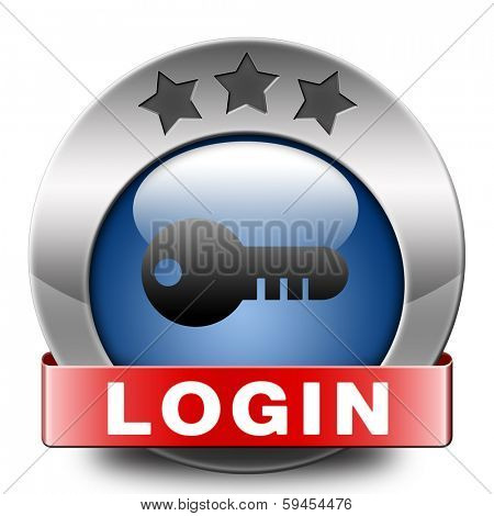 login icon or user or member log in button website banner