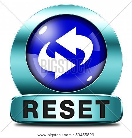Reset icon start again or refresh button refresh or redo sign
