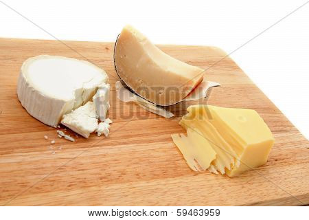 Cheese On The Wooden Board