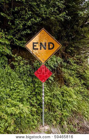 end of the road sign