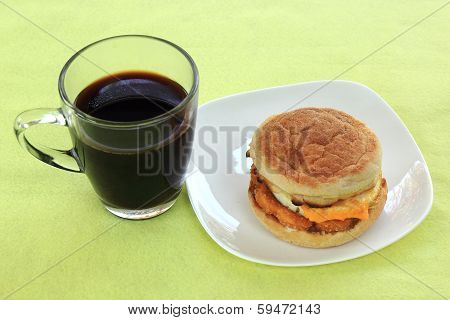 Muffin Chicken With Black Coffee