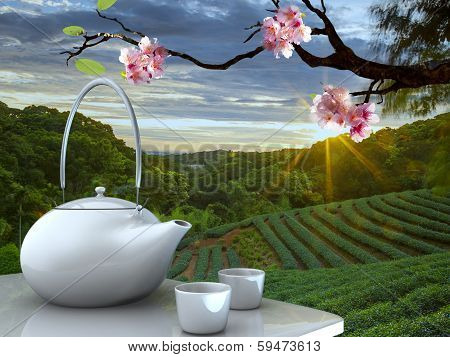 tea pot with nice background