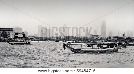 View Of The Chao Praya River In Bangkok, Thailand