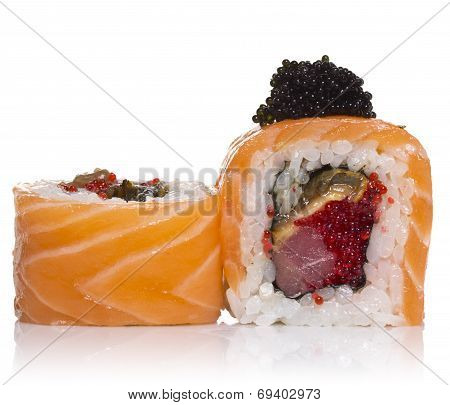Sushi Roll Isolated On White Background