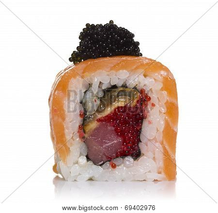 Sushi Roll Isolated On White Background