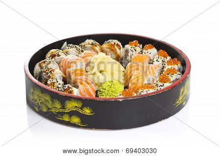 Sushi Roll Isolated On White Background