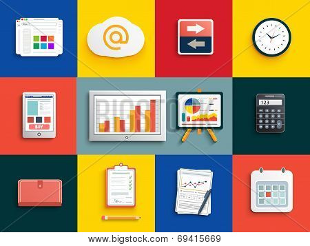 Set Of Various Financial Service Items