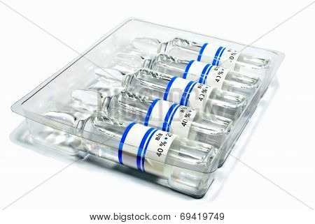 The set of ampoules with drug