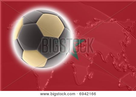 Flag i Morrocco fodbold