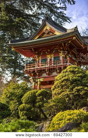 Japanese pagoda in Golden Gate Park, San Francisco.
