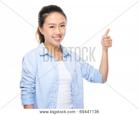 Woman thumb up