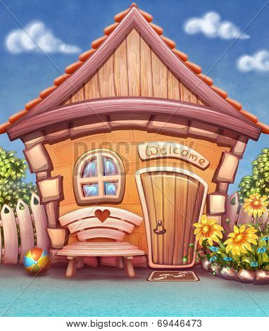 Cartoon house illustration