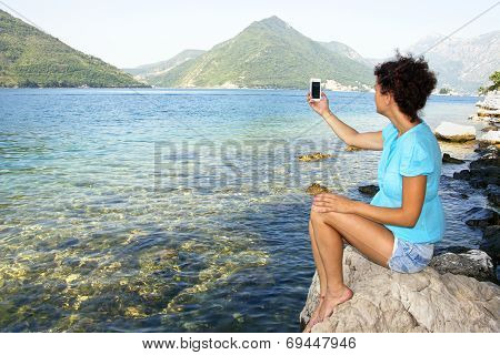 Gril With Cellphone