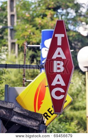 French Sign Of A Tobacconist