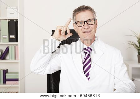 Male Doctor Having A Brainwave