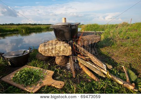 At the campfire
