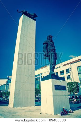 Statue of genaral M.R. Stefanik at city Bratislava