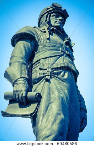 Statue of genaral M.R. Stefanik at city Bratislava