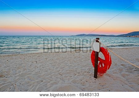 Life Buoy At Dawn