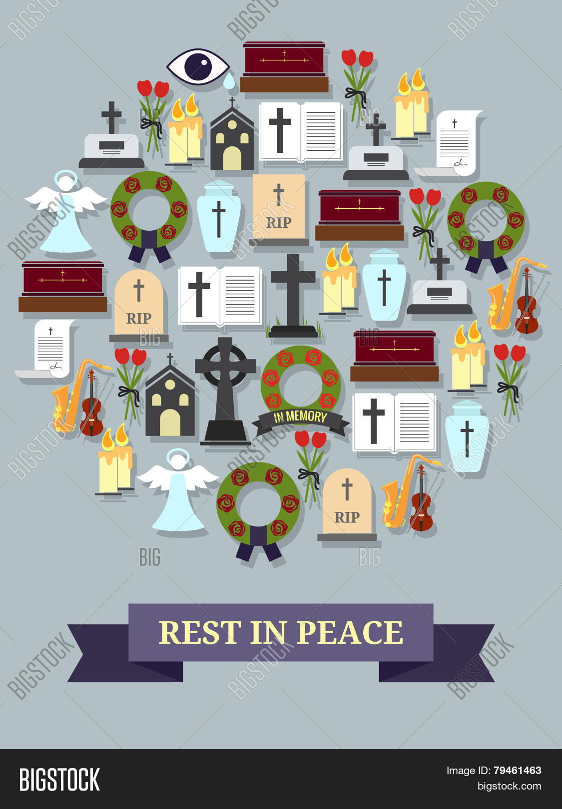Rest Peace Sign Vector & Photo (Free Trial) | Bigstock
