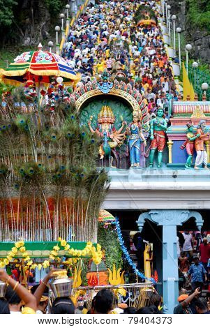 The Hindu festival of Thaipusam, Batu Caves, Kuala Lumpur. 