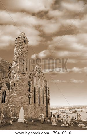 Rock Of Cashel In Sepia