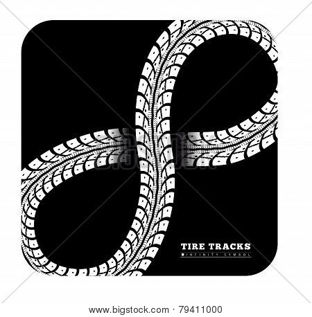 Tire Tracks in Infinity Form