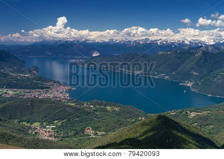 Lago Maggiore As Seen From Monte Lema