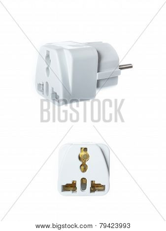 Close Up Universal American To European Travel Adapter Converter Plug