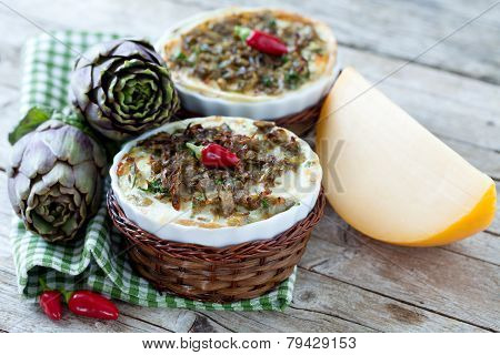 Artichoke Flans
