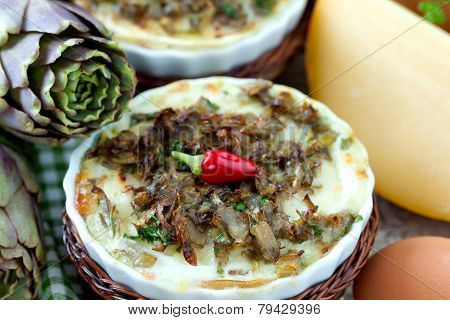 Vegetables Flan Closeup