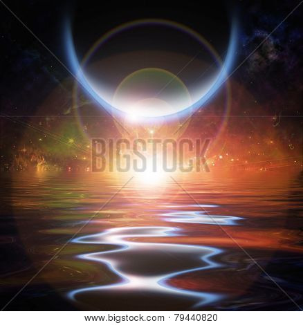 Waters reflection and Planets