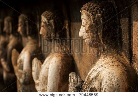 ancient buddha statue at Sukhothai historical park