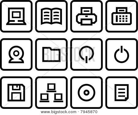 Vector icon web ensemble