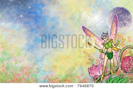 faerie # 5 mit farbigen Hintergrund