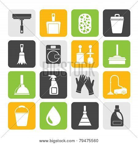 Silhouette Cleaning and hygiene icons