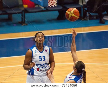 MOSCOW - DECEMBER 4 2014: in action during the International Europe bascketball league match Dynamo Moscow vs Maccabi Ashdod Israel in sport palace Krilatskoe Moscow Russia. Dynamo loss 59:67