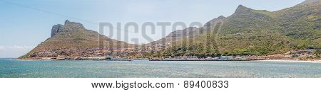 Panorama Of Hout Bay Seen From The Bronze Leopard  Sculpture