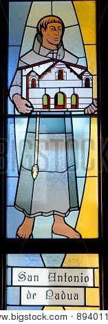 Stained glass of californian mission