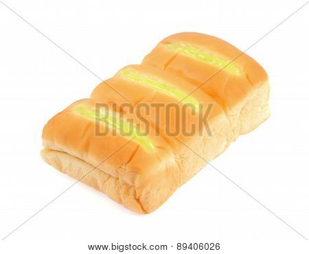 Pandan Custard Isolated On White Background