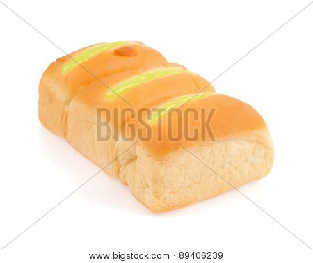 Pandan Custard Isolated On White Background