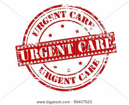 Rubber stamp with text urgent care inside vector illustration