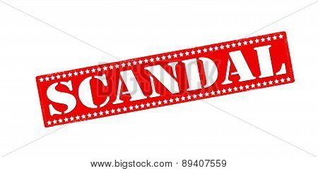 Rubber stamp with word scandal inside vector illustration