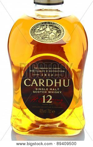 Cardhu whisky isolated on white background