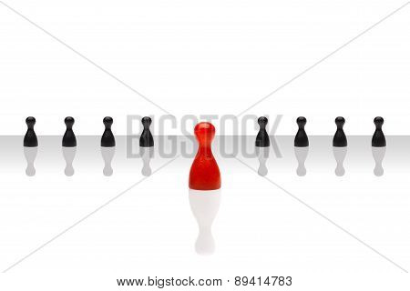 Business Concept Leader Forward Red Some Black Gradient